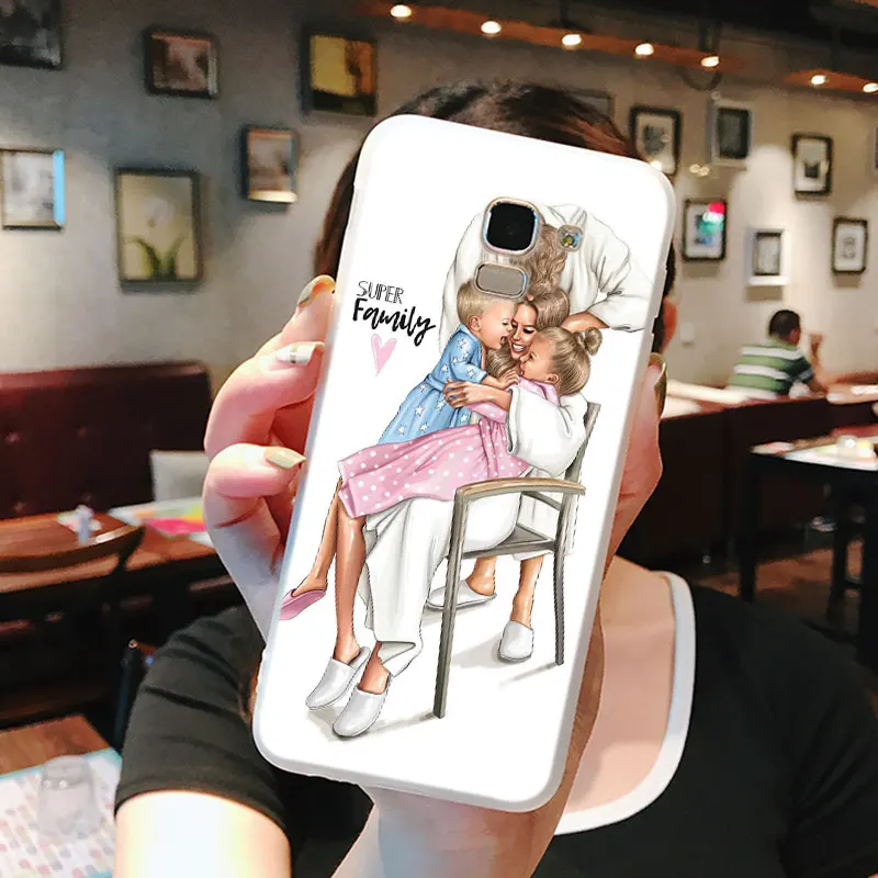 Силиконовый чехол для телефона мамы и дочки Модный Samsung Galaxy j8 j7 j6 j5 j4 j3 Plus Prime 2018 2017