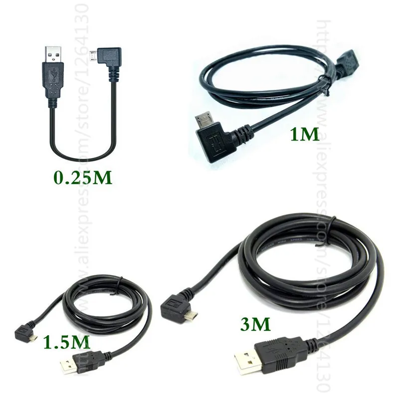 Micro USB 90 градусный прямой угол штекер к Tpye A Зарядка Синхронизация данных для