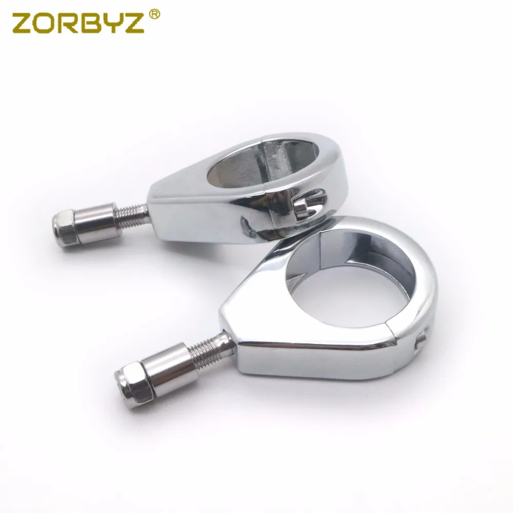 ZORBYZ мотоциклетный 41 мм черный/хромированный металлический поворотный