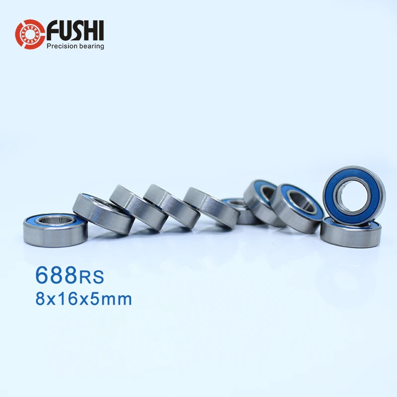 688 2RS подшипник Φ 8*16*5 мм (10 шт.) миниатюрные 688RS шарикоподшипники 618/8RS Z3V3