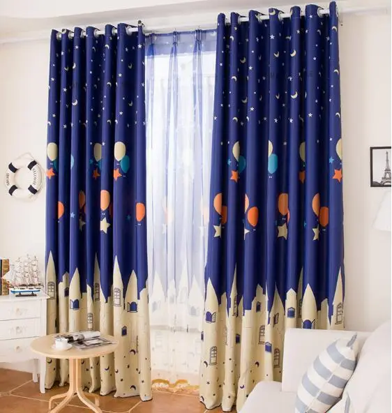 Готовые занавески s Бесплатная доставка! Темно Синий Средиземноморский стиль