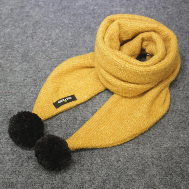 Горячая распродажа! Теплый детский зимний шарф с двойным шарфом Детские Зимние