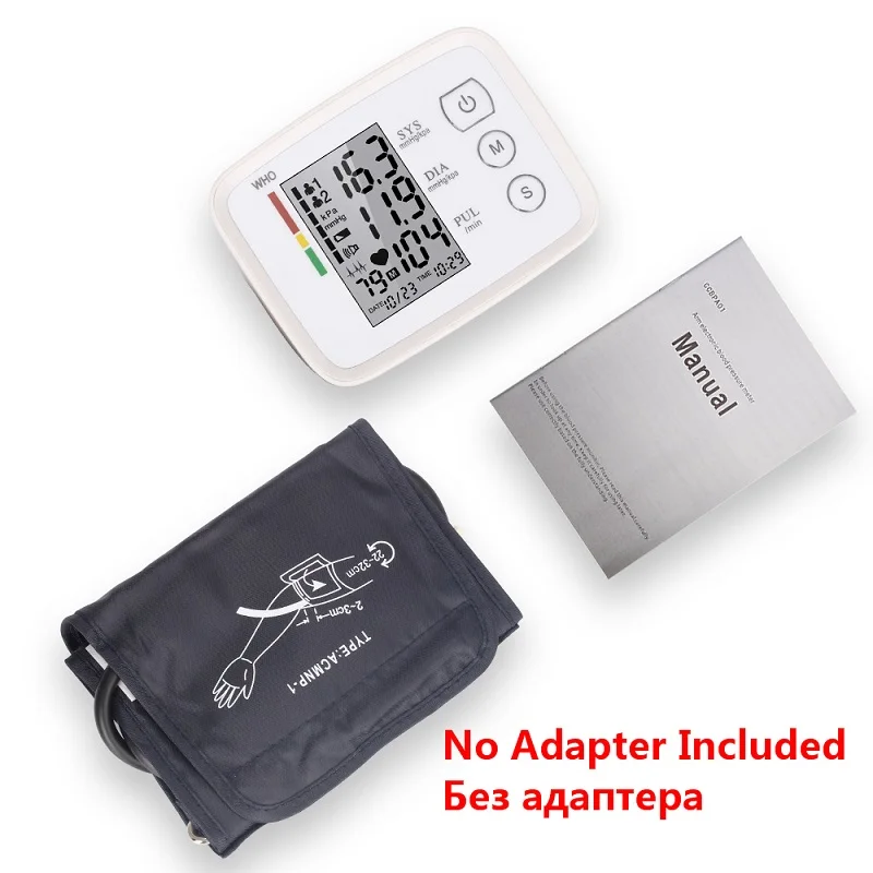 No Adapter OLIECO умный автоматический Монитор артериального давления на руку BP Сфигмоманометр измеритель давления тонометр измеритель артериального давления - Цвет: No Adapter