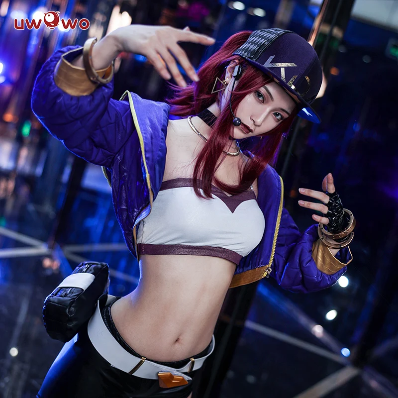 UWOWO сексуальный косплей версия игры Лига Легенд K/DA Akali костюм для женщин| |