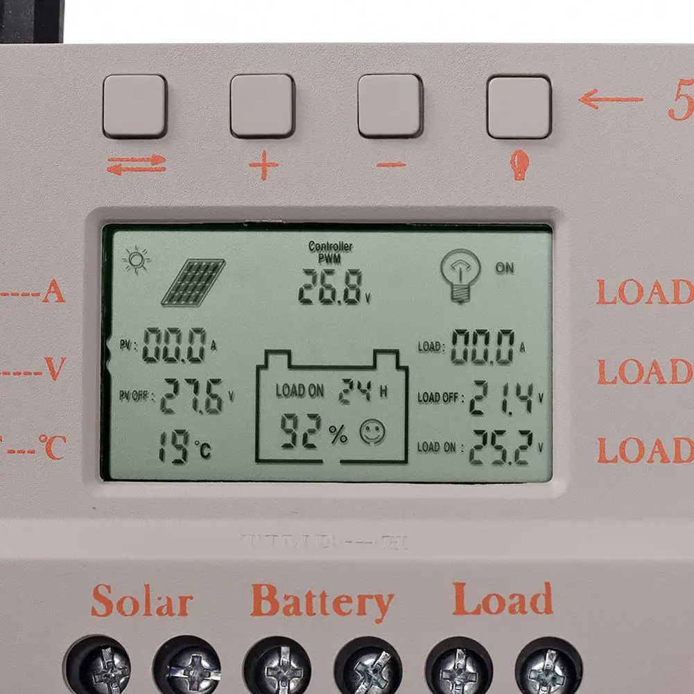 Солнечный YOBA LCD 30A 12В/24В MPPT солнечный регулятор контроллер заряда + 16фт кабель