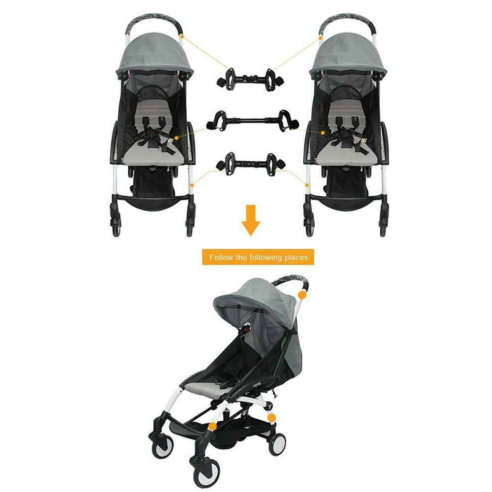 3pcs Quick Release Portable Stroller Connector Adjustable Joint Universal Coupler Bush Linker Pram Twins Hook Easy Use Pushchair | Мать и