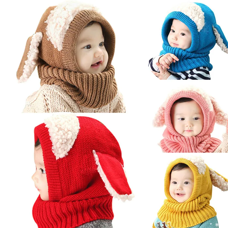 

21 Styles Kids Winter Hats Girls Boys Children Crochet Warm Caps Scarf Set Baby Bonnet Enfant Cartton Cute Hat Christmas Gifts