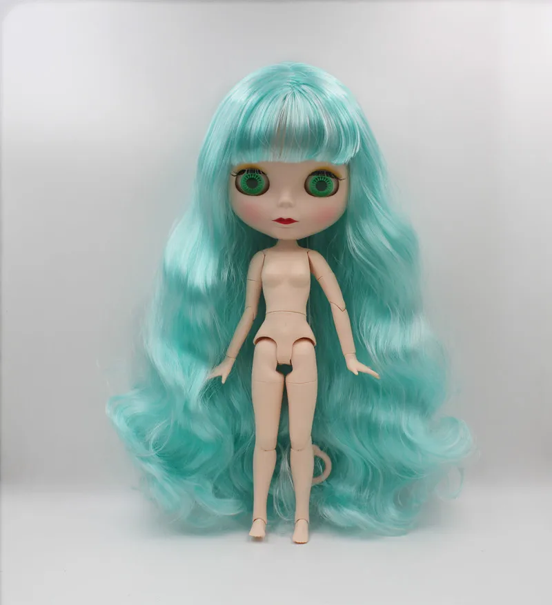 Кукла Blygirl белая небесно синяя с завитыми волосами новая кукла для лица 19