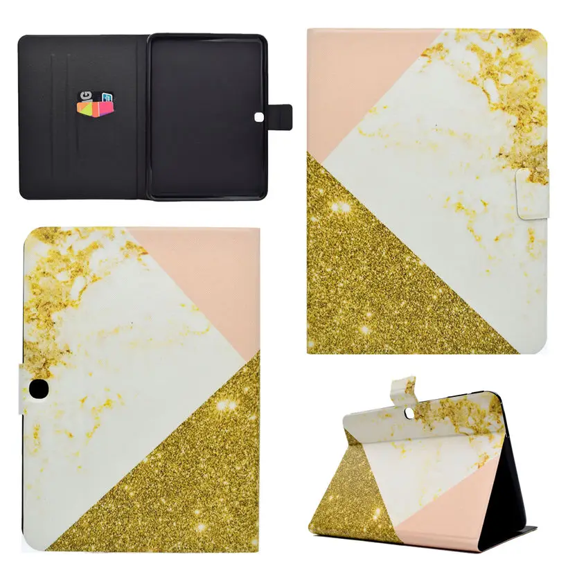 Marble Pattern Case For Samsung Galaxy Tab 4 10.1&quot T530 T531 T533 T535 Smart Cover Funda Tablet PU Leather Stand Skin Sleep&ampWake |
