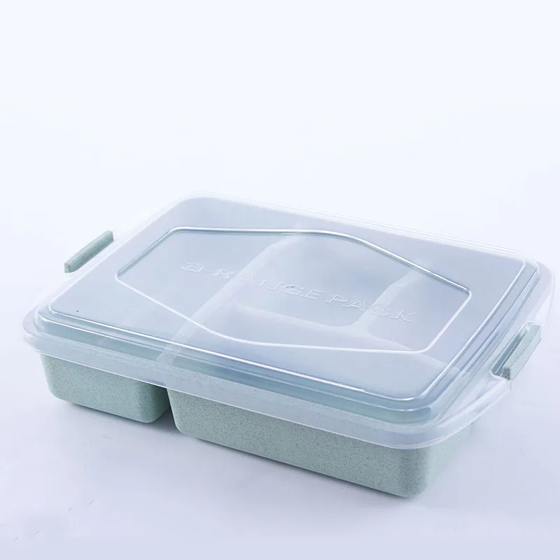 ONEUP Пшеничная солома полипропиленовый Ланч бокс экологически чистый с ложками