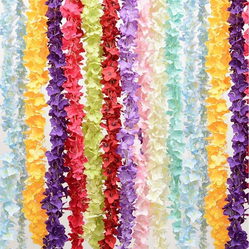 Шелковые цветы искусственные гортензии 2 м Венчание декор для свадьбы Флорес опт