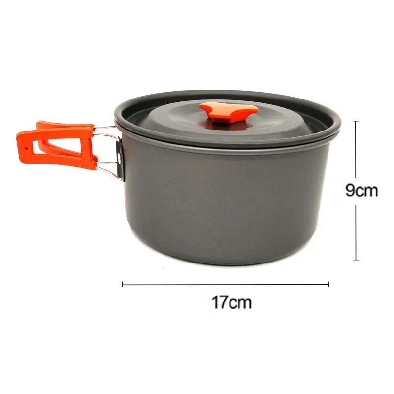 8pcs/Set Portable Cookware Sets Bowl Pot Spoon for Outdoor Camping Hiking Backpacking Travel Tableware Picnic Accessories |