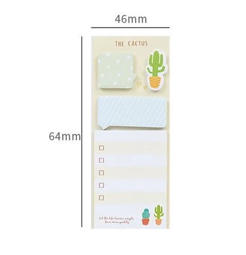 NOVERTY кактус Милая клейкая бумага для заметок Канцтовары Kawaii Наклейки Скрапбукинг