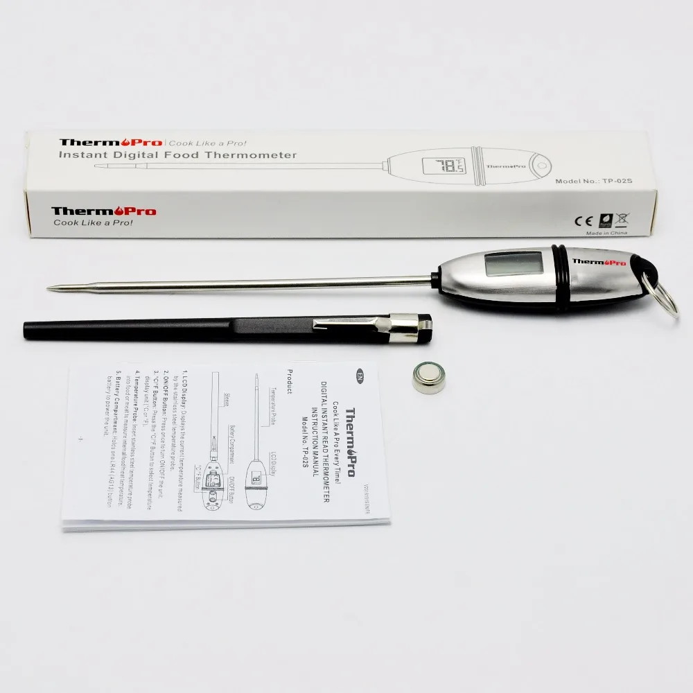 Цифровой термометр для мяса ThermoPro TP 02S мгновенного считывания Кухонный Термометр