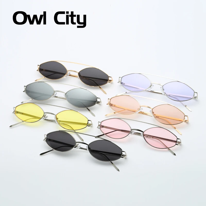 Овальные Солнцезащитные очки Сова для женщин винтажные брендовые дизайнерские