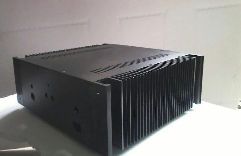 A-020 CNC все алюминиевые корпусные корпуса чехол Коробка для DIY аудио усилитель мощности 436 мм* 150 мм* 395 мм 436*150*395 мм