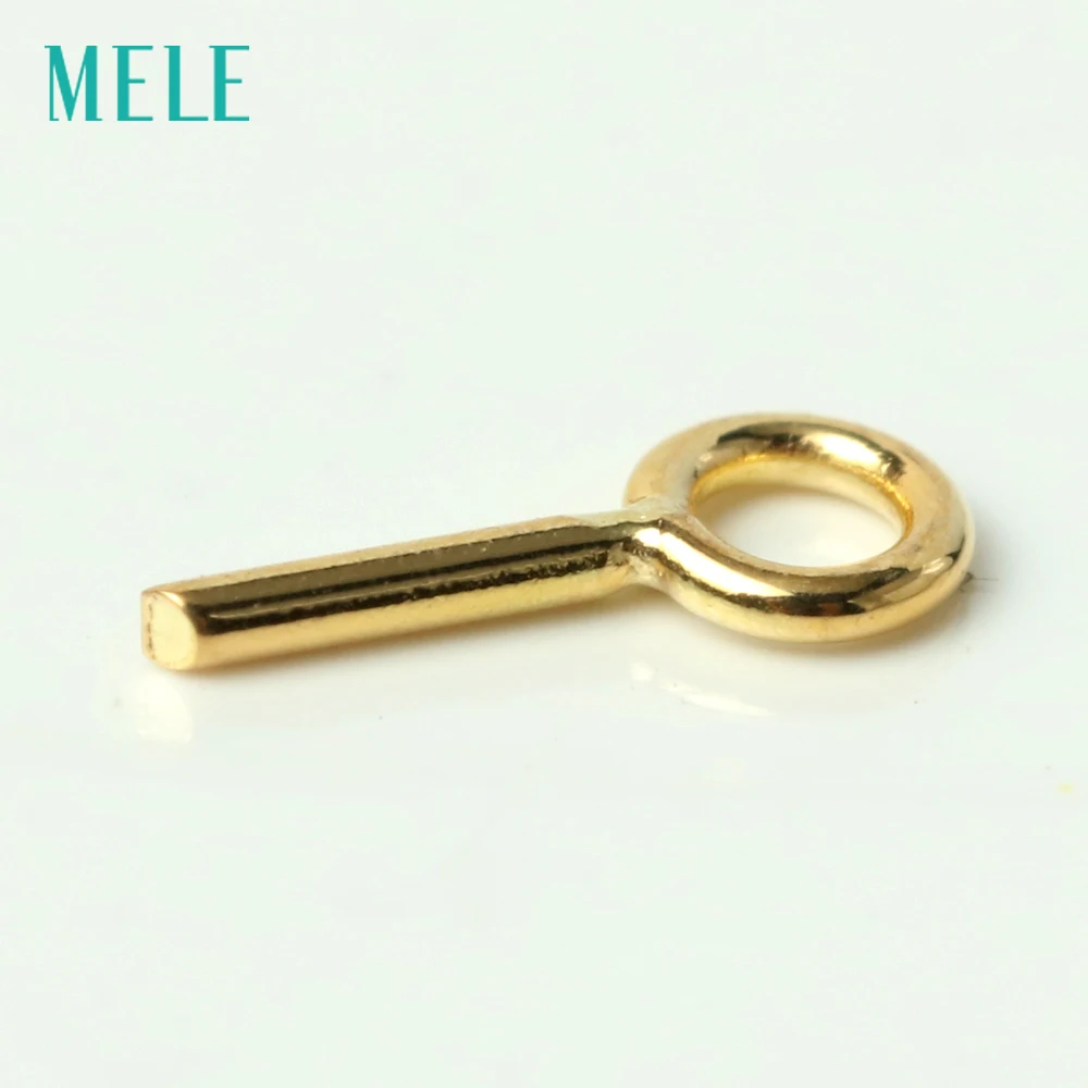Меле настоящая 18K godl Подвеска застежка 5mmX0.55mmX2.3mm 0 024g ювелирные аксессуары |