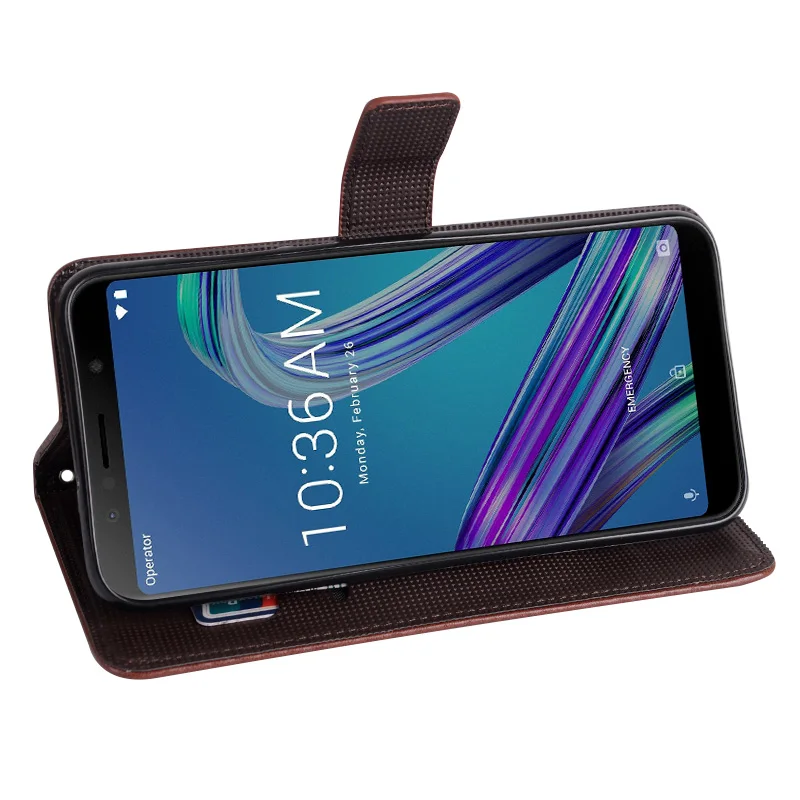 Чехол для Asus ZB601KL Роскошный кожаный флип чехол Zenfone Max Pro M1 защитный телефона