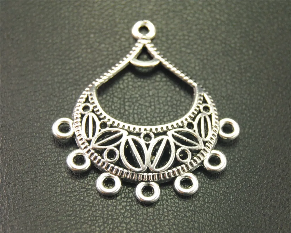 20 шт. серьги подвески серебряного цвета 34x30 мм|charm handmade|handmade charmchandelier earring findings |