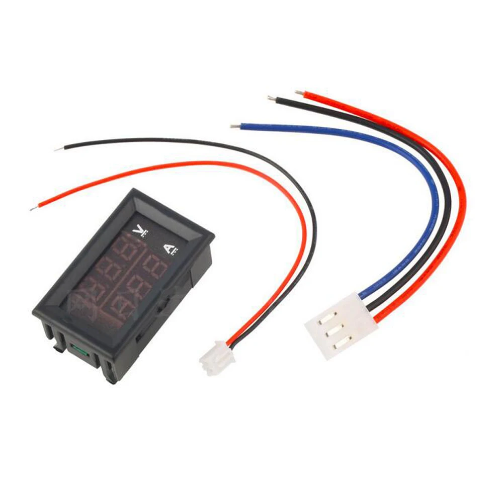 Автомобильный Красный Синий LED DC 0 100V/10A цифровой амперметр для мотоцикла вольт