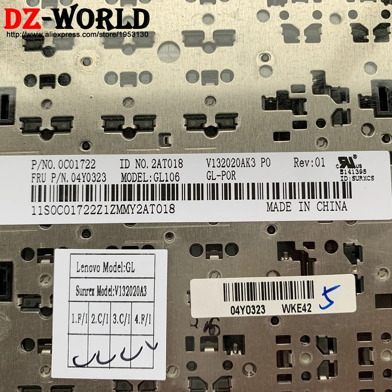 Оригинальная клавиатура для Lenovo Thinkpad E530 E530C E535 E545 Португалия Teclado 04Y0323 04Y0286