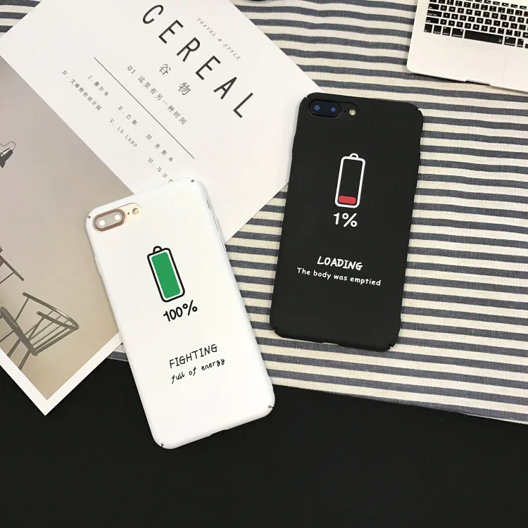 Милый чехол для телефона с рисунком электричества черный и белый жесткий iPhone 6 s