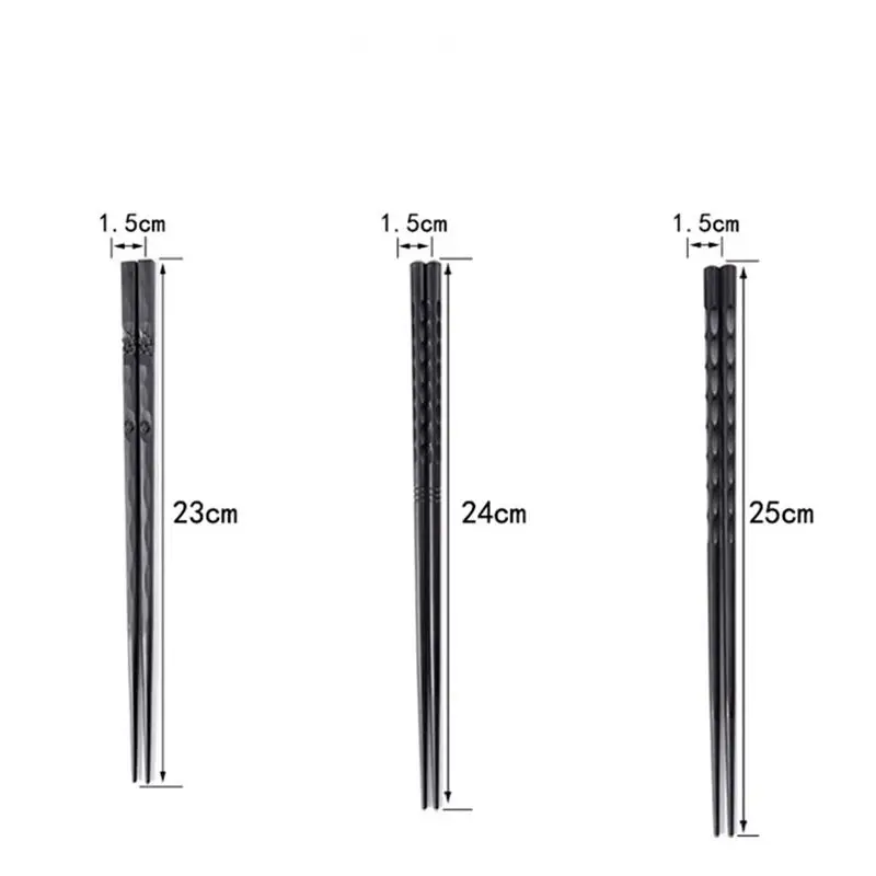 1 пара многоразовые традиционные китайские длинные палочки для еды Нескользящие