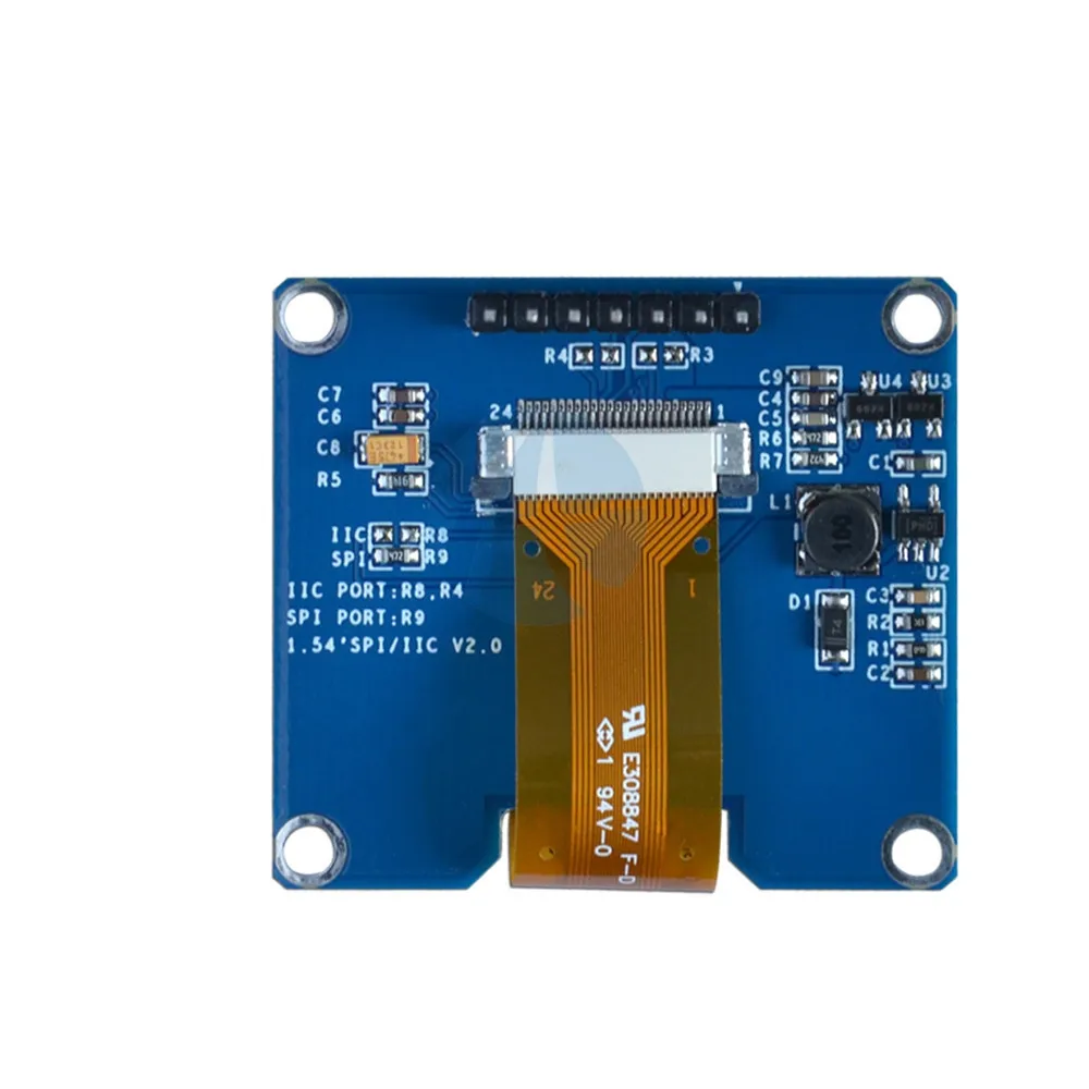 OLED-модуль 1 54 дюйма 7 контактов белый/синий/желтый с интерфейсом IIC I2C SPI |