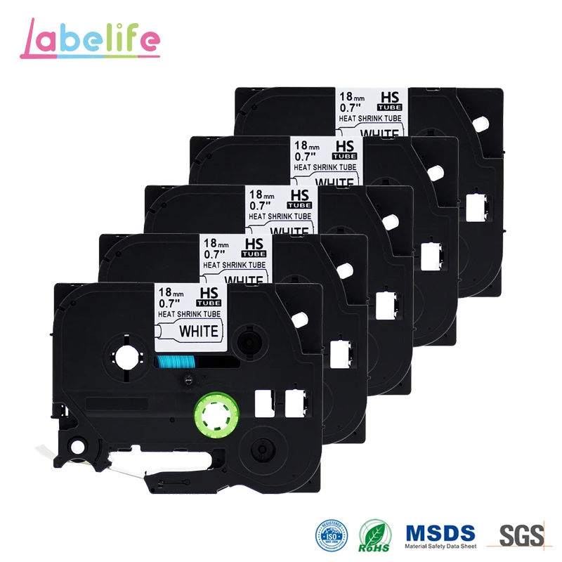 Термоусадочная трубка для маркировки кабелей волокон и проводов HS241 HSE241 5 шт. 18 мм