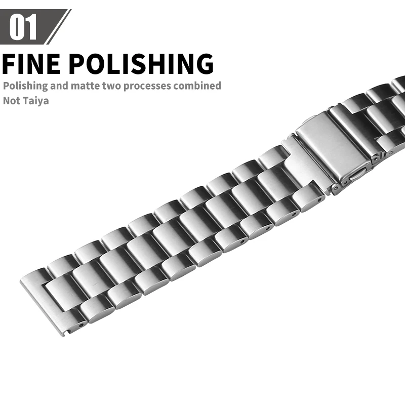 Ремешок из нержавеющей стали для часов модный браслет с застежкой самолета