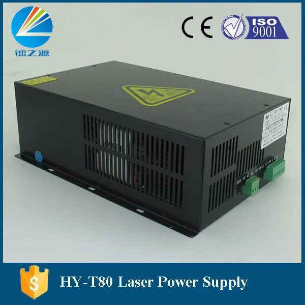 HY T80 Высокое напряжение 80 Вт co2 лазерный источник питания для reci/efr/YL/SPT лазерные