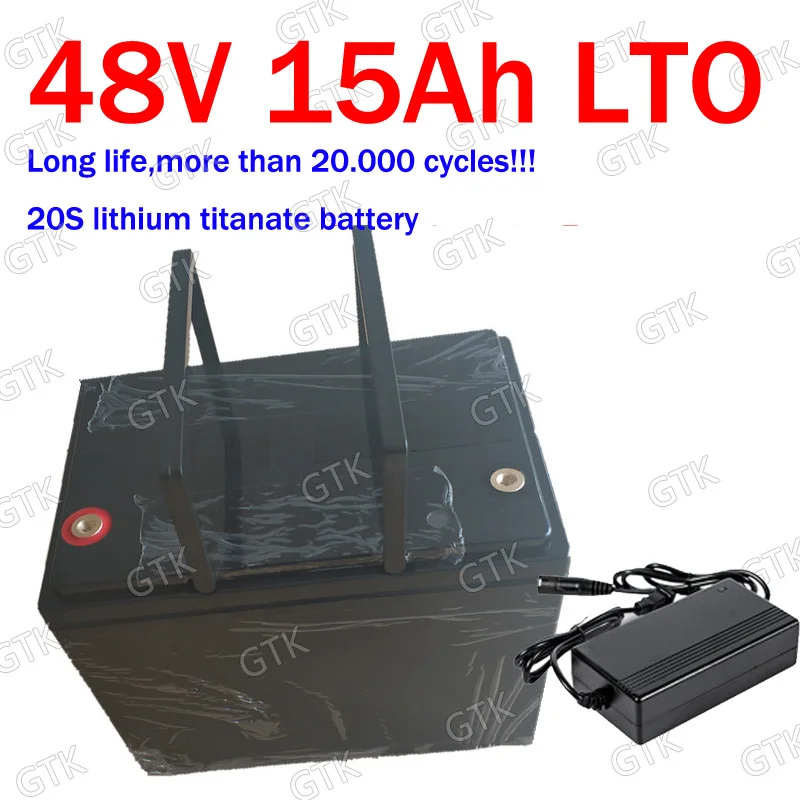 Водонепроницаемый Литий титанатный аккумулятор LTO 48 в 15 Ач BMS 20S 2 4 В для 2400 Вт
