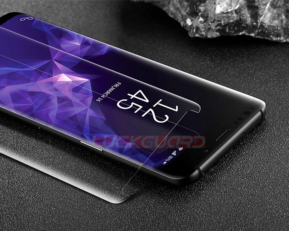 2 шт Полное клеевое покрытие УФ жидкое изогнутое закаленное стекло для samsung Galaxy S8 S9 10 Plus Note 8 9 S10 e 5D защитная пленка 9H