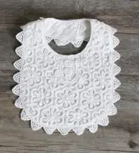 White C Новинка г.; брендовые кружевные нагрудники из хлопка для маленьких девочек; детская отрыжка; одежда для детей от 0 до 3 лет - Цвет: White C