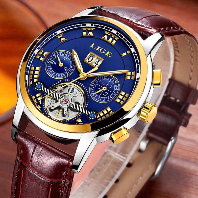 Reloj hombre Для мужчин механические часы Бизнес Спорт Водонепроницаемый