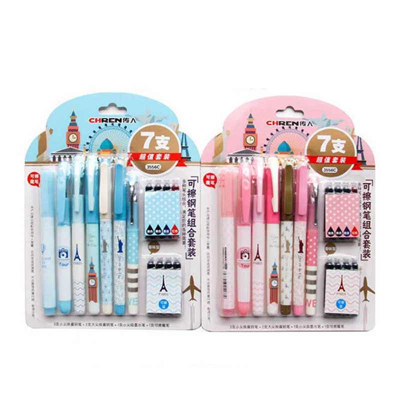 

Stationary Set Calligraphy Exchange Ink Erasable Pen 15 Pcs/Set Stationery Student Gifts Office School Supplies Creative