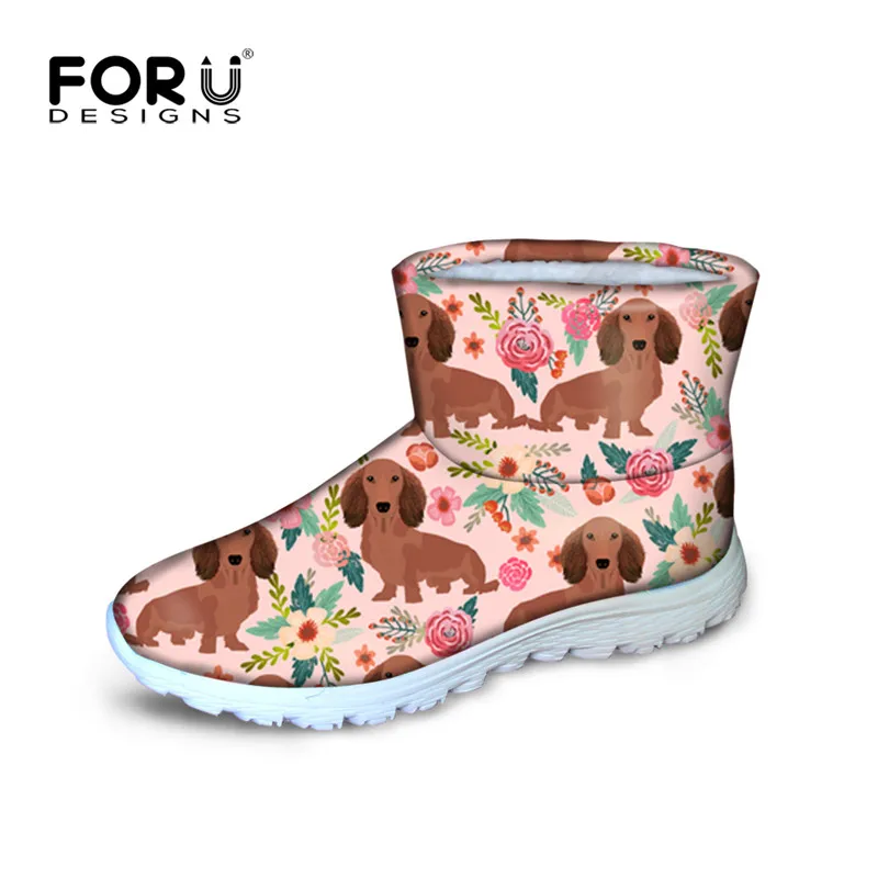 ZJZ097AF FORUDESIGNS/Одежда для собак; женские зимние ботинки с принтом; зимняя обувь на плоской подошве; брендовые Модные женские ботильоны; женская теплая обувь - Цвет: ZJZ097AF