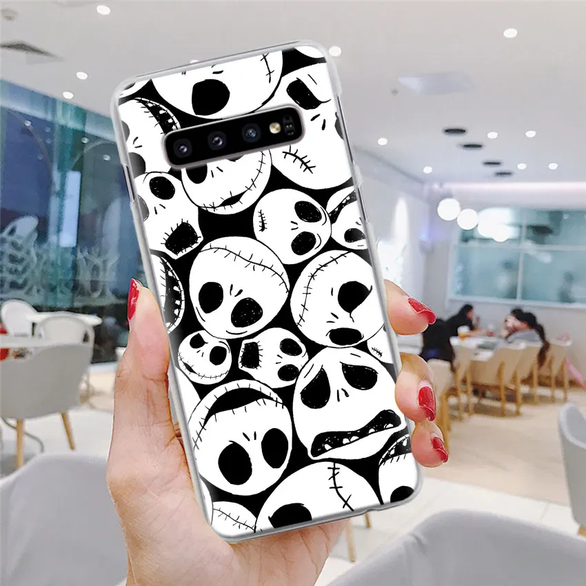 С принтом "Кошмар перед Рождеством" святить чехол для телефона для samsung Galaxy S10e S10 плюс S7 S8 S9 Plus Note 8 9 M10 M20 M30 жесткий чехол Coque