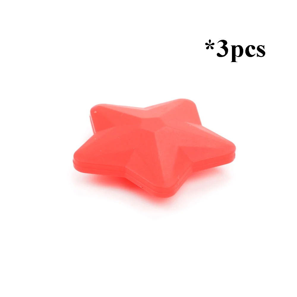 scarlet red LOFCA 3 шт Звезда Силиконовые Бусины Экологичные Прорезыватели для зубов Детские Прорезыватели для зубов пищевого класса бусины ювелирные изделия для соски изготовление ожерелий с подвесками - Цвет: scarlet red