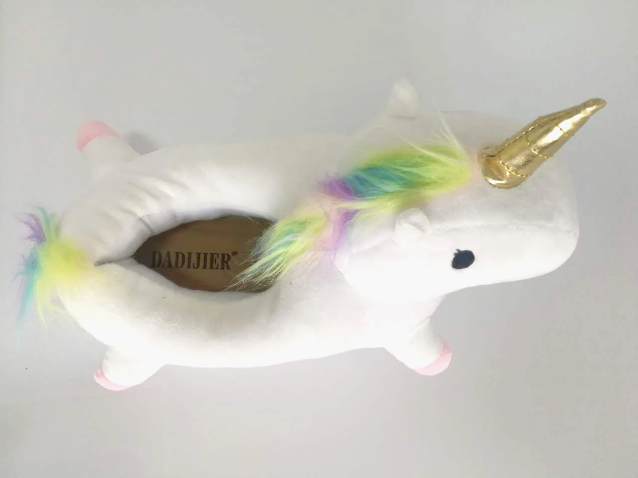 DADIJIER/новые тапочки коллекция 2017 года милые зимние домашние Chausson Licorne Белая обувь