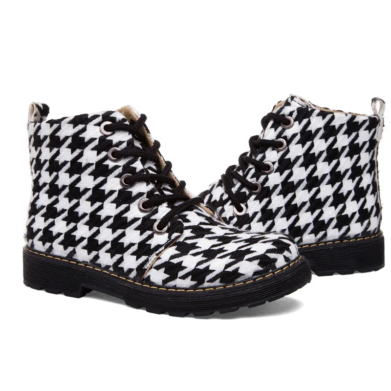 Женские ботинки на шнуровке CYOSO повседневные из хлопка Размеры 35 40|boots ladies|martin