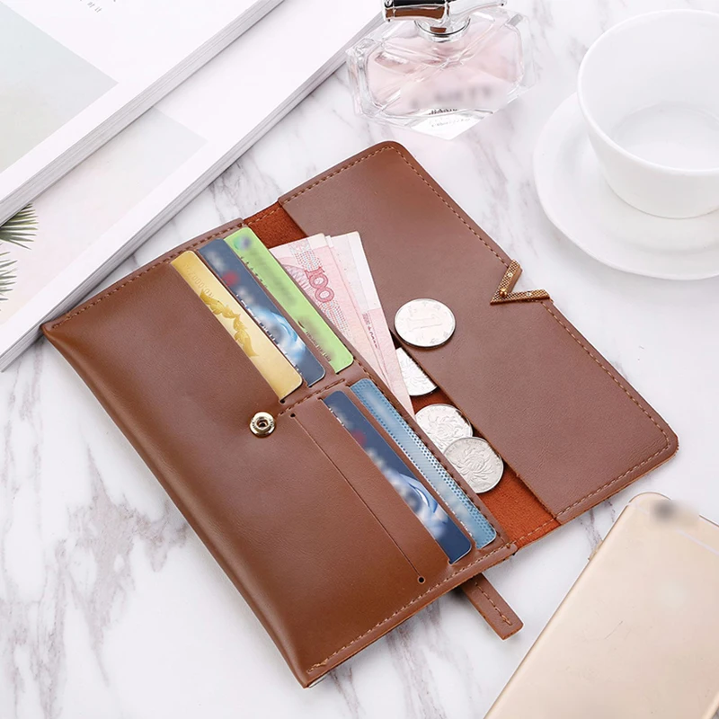 Новинка лета 2019 кошелек из матового полиуретана со вставками длинный стильный