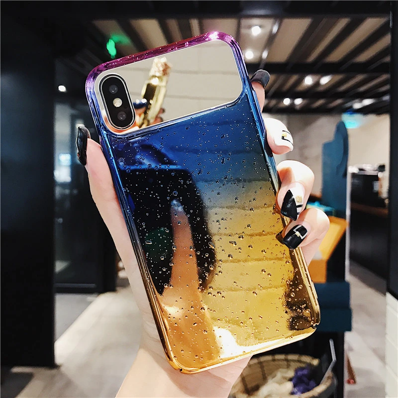 WMZSUCC Glossy PC Hard Mirror Design Water Drops Fitted Phone Case Back Cover for iPhone X 8 Plus 7 6 6s Wholesale |