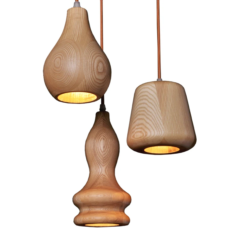 

Деревянная Скандинавская светодиодсветодиодный подвессветильник лампа, Современный осветительный прибор для спальни, гостиной, столовой