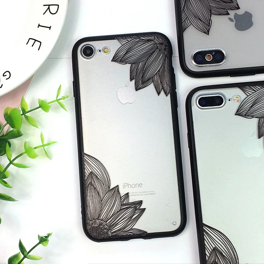 03 Симпатичный чехол для телефона с цветочным рисунком для Apple iPhone 7 8 6 6s 5 5S SE Plus кружевные Жесткие ПК-чехлы задняя крышка для iPhone X XR XS Max - Цвет: 03
