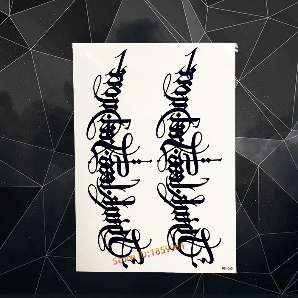 Новый Одежда высшего качества Книги по искусству шрифт Временные татуировки