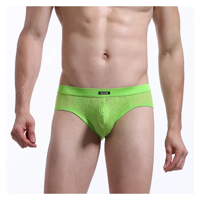 Пикантные Для мужчин трусы Low-Rise lace Thong Трусики Нижнее белье мужчины сетки