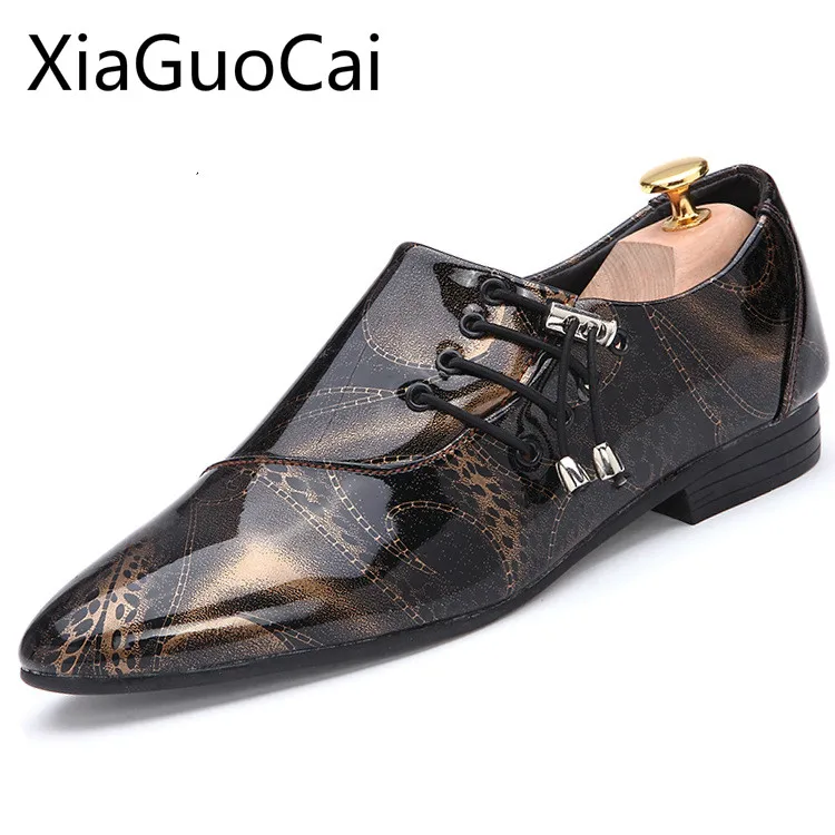 

Mens Leather Casual Shoes 2019 Spring/Autumn Men's Casual Shoes Bright Skin British Leisure Fashion Men's Sneakers Shoes