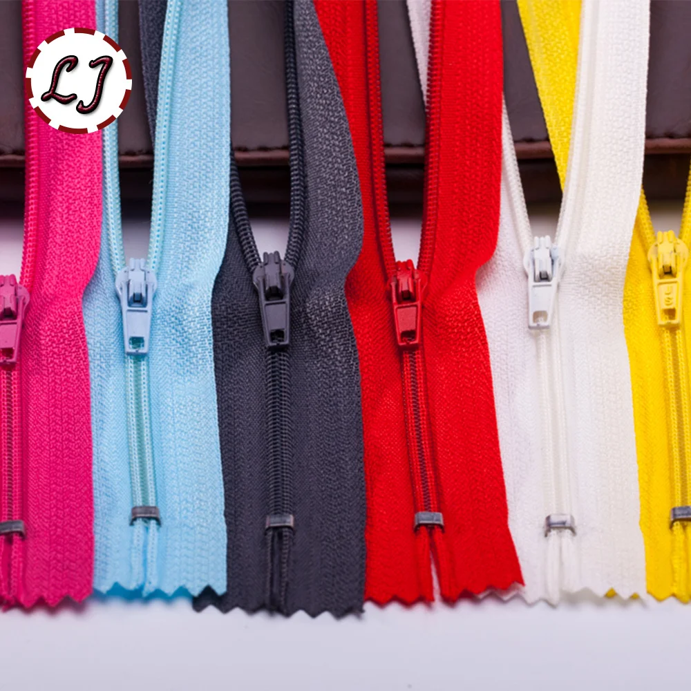 6 шт./лот закрытая молния 20 см черная белая короткая Подушка юбка скрытая сделай