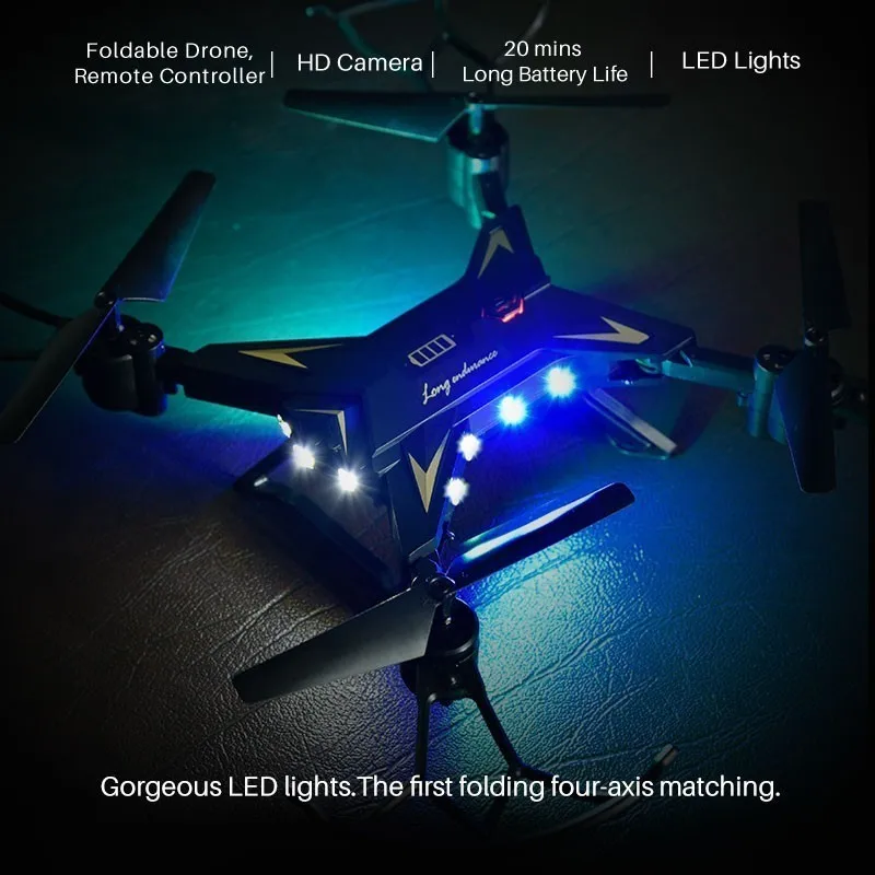 

KY601S Drone with 1080P WIFI FPV HD Camera RC Helicopter Selfie Drone Foldable Remote Control Quadcopter Fly about 20 Mins